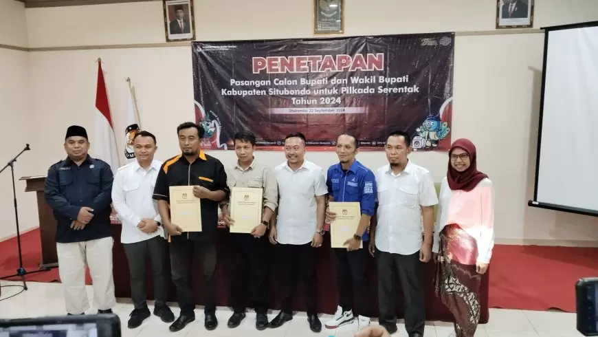 KPU Situbondo Tetapkan Dua Paslon Bupati dan Wakil Bupati untuk Pilkada 2024