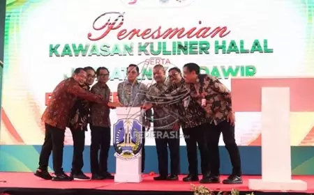 Pj Gubernur Jatim Resmikan Kawasan Kuliner Halal Pertama di Tulungagung