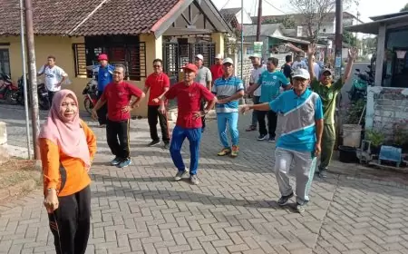 Kampanyekan Hidup Sehat, Pemdes Sidomulyo Ajak Warga Bareng Senam Kesegaran Jasmani