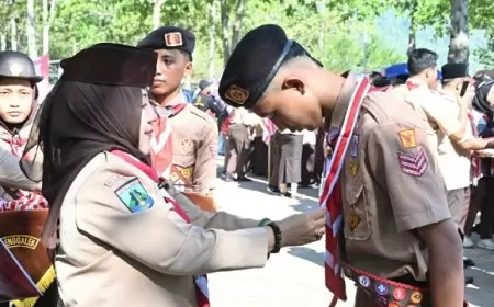 Pjs Bupati Trenggalek Lantik 1.173 Pramuka Garuda, Harapkan Generasi Muda Berkarakter dan Berakhlak Mulia