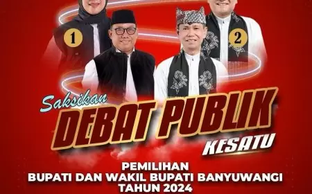 KPU Banyuwangi Ajak Masyakarat Ikuti Debat Publik Pertama Calon Bupati dan Wakil Bupati Banyuwangi di Pilkada Serentak 2024