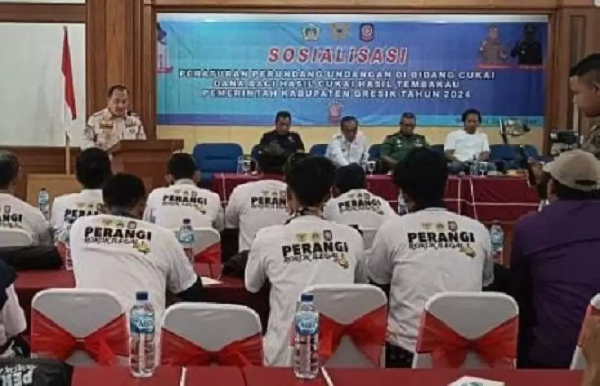 Gempur Peredaran Rokok Ilegal, Dispol PP Gresik Ajak Insan Media, Pekerja Seni dan Pokdarwis 