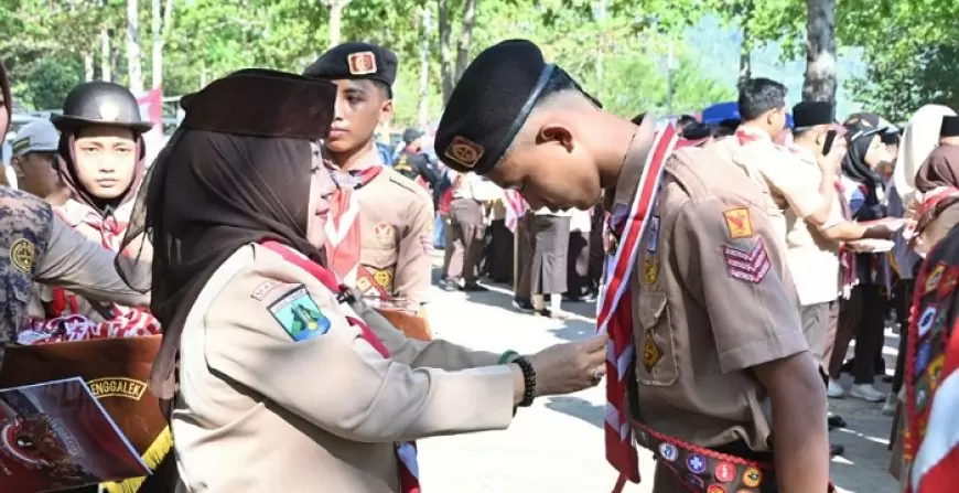 Pjs Bupati Trenggalek Lantik 1.173 Pramuka Garuda, Harapkan Generasi Muda Berkarakter dan Berakhlak Mulia