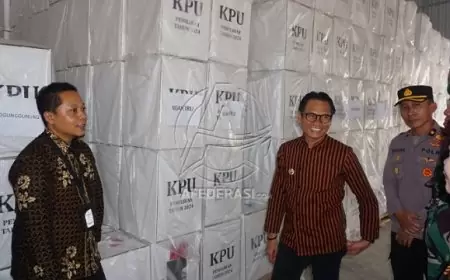 Tinjau Gudang KPU, Pj Bupati Heru Suseno Pastikan 99% Logistik Pilkada Tulungagung Siap Digunakan