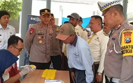 Pastikan Keselamatan Penumpang, Polres Trenggalek Gelar Ramp Check Angkutan Umum