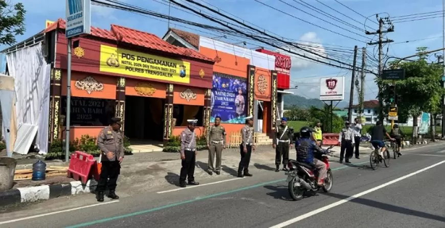Wujudkan Nataru Aman, Polres Trenggalek Kerahkan Ratusan Personel di Tiga Titik Strategis