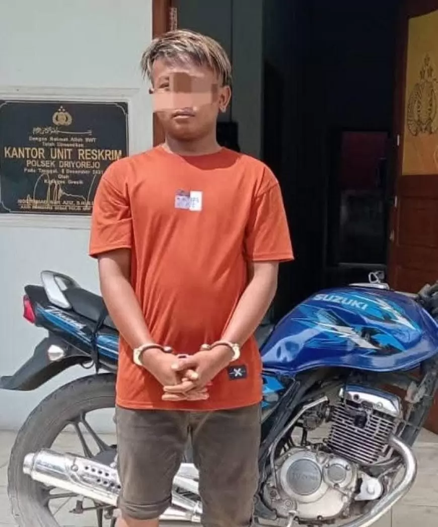 Apes, Kehabisan Bensin Saat Kabur Bawa Motor Curian di Driyorejo Gresik, Pelaku Tertangkap Korban Pemilik Motor