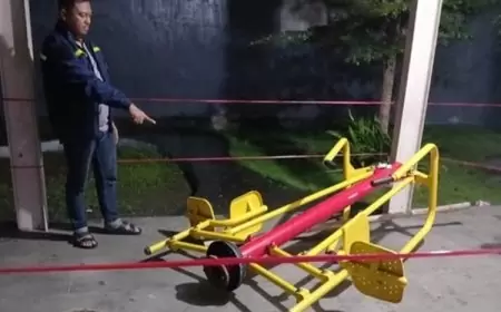 Memilukan, Tertimpa Alat Olahraga Saat Bermain Balita 2 Tahun di Cerme Gresik Tewas