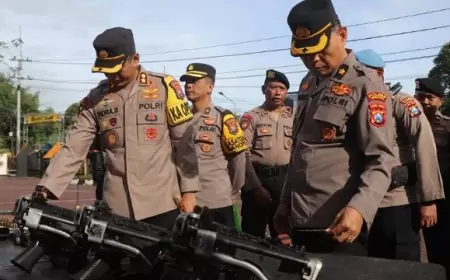 Cegah Penyalahgunaan, Polres Trenggalek Gelar Pemeriksaan Senjata Api