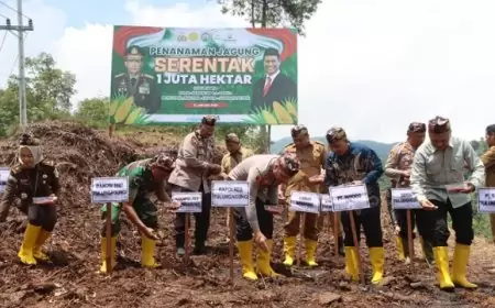 Polres Tulungagung Dorong Swasembada Pangan Lewat Penanaman Jagung di Lahan PT Indoco