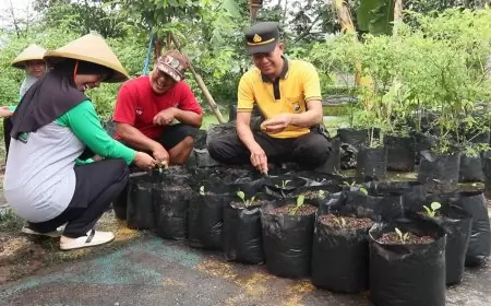 Sinergi Polsek kedungwaru dan Pemerintah Desa Winong, Dukung Program Pekarangan Pangan Bergizi