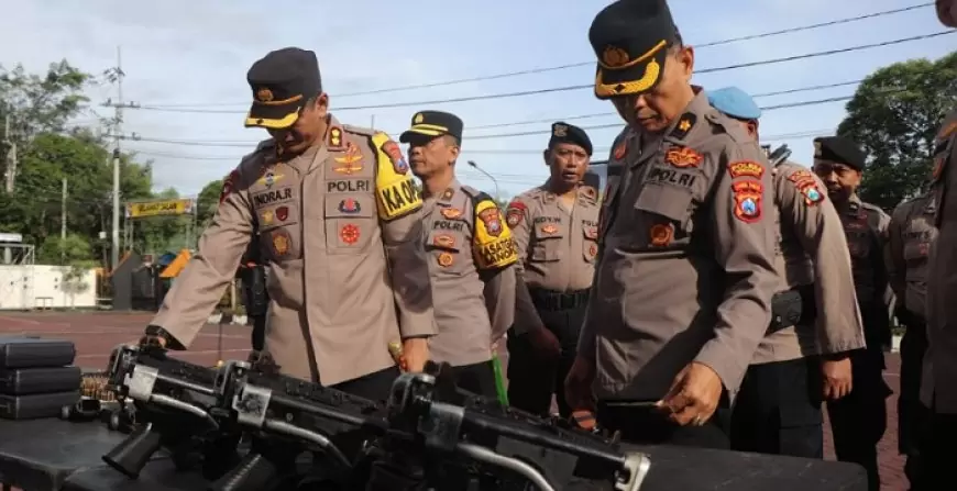 Cegah Penyalahgunaan, Polres Trenggalek Gelar Pemeriksaan Senjata Api