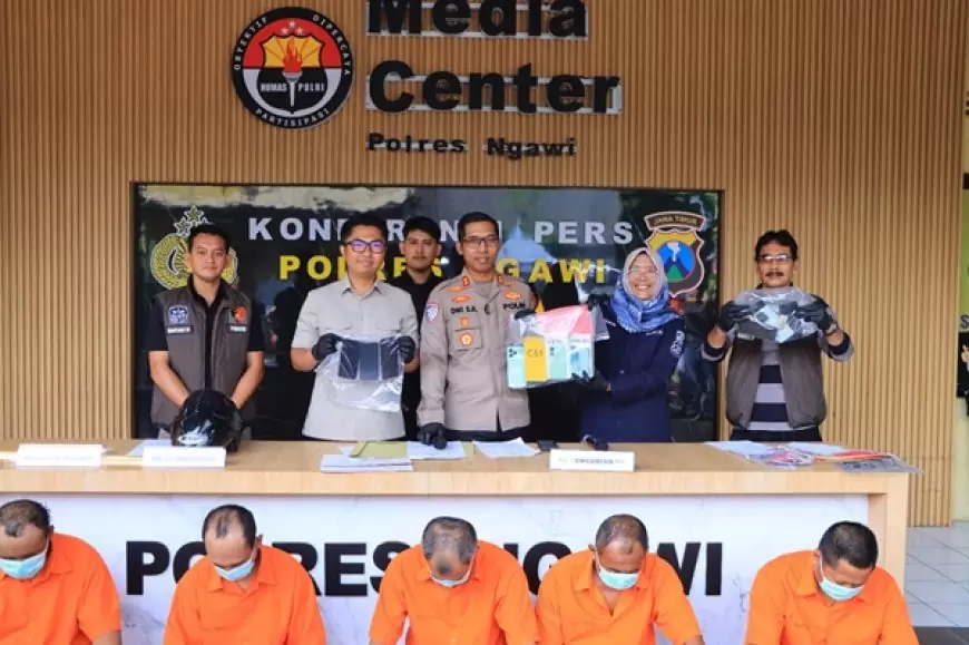Polres Ngawi Bongkar Kasus Penggelapan HP di 22 Lokasi