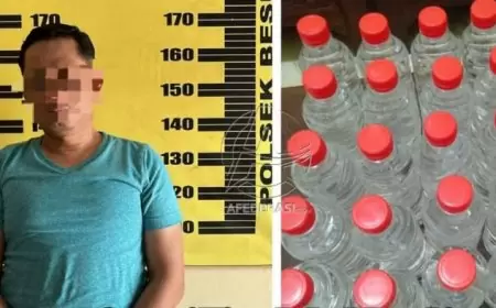 Edarkan Arak Jawa Tanpa Izin, Warga Besuki Diamankan Polisi