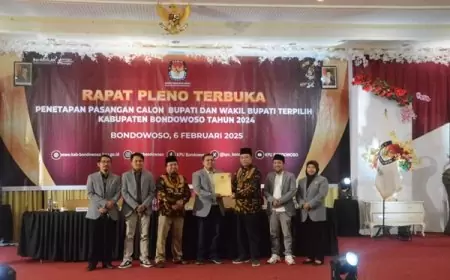 Sah..! KPU Bondowoso Tetapkan Ra Hamid - Ra As'ad sebagai Bupati dan Wakil Bupati Terpilih