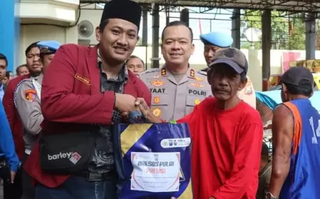 Sambut Ramadan, Polres Tulungagung Bagikan 300 Paket Sembako untuk Tukang Becak, Mahasiswa, dan Disabilitas