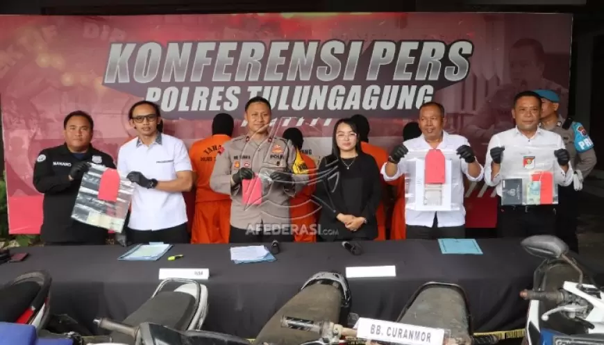 Polres Tulungagung Gulung Komplotan Curanmor, Satu Pelaku Masih Buron