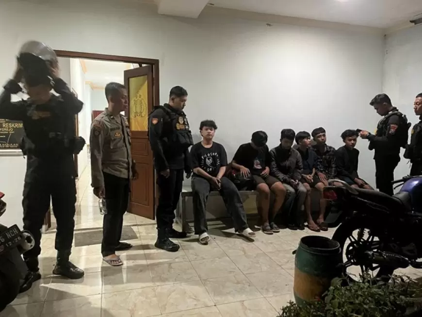 Pemuda Gangster di Gresik Diamankan Kedapatan Bawa Sajam 