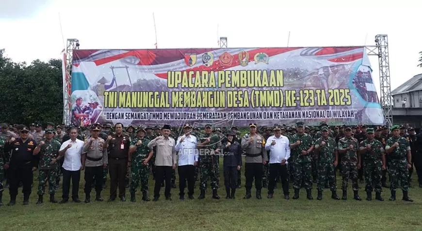 TMMD ke-123 Resmi Dimulai di Tulungagung, Aksi Nyata TNI dalam Pemerataan Pembangunan dan Pengentasan Kemiskinan