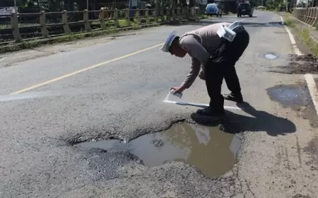 Jelang Lebaran, Satlantas Polres Trenggalek Petakan Jalan Rusak di Jalur Mudik