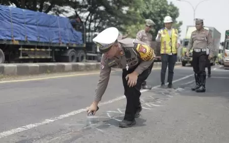 Satlantas Polres Gresik Survey Titik Rawan Laka di Raya Duduksampeyan 
