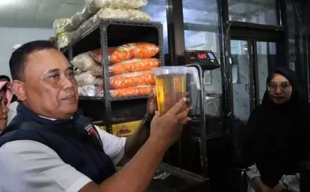 Satgas Pangan Polres Trenggalek Sidak Minyak Goreng Minyakkita, Pastikan Takaran Sesuai