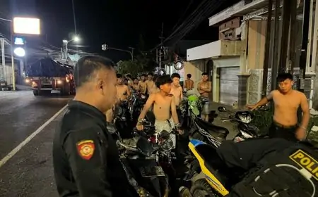 Balap Liar Dibubarkan, Tim Kalamunyeng Tangkap 56 Pemuda dan 33 Unit Motor