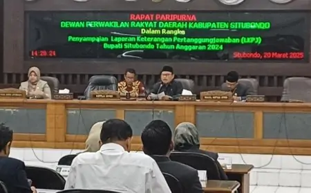 DPRD Situbondo Gelar Paripurna LKPJ 2024, Wabup Ulfi Soroti Perlambatan Ekonomi