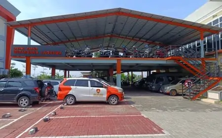 Polres Gresik  Buka Layanan Titip Kendaraan Gratis Bagi Pemudik