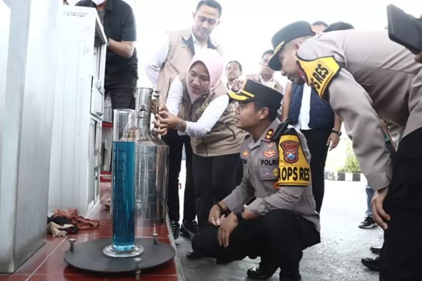 Polres Gresik dan UPT Metrologi Sidak SPBU, Pastikan Kualitas BBM Penuhi Standar