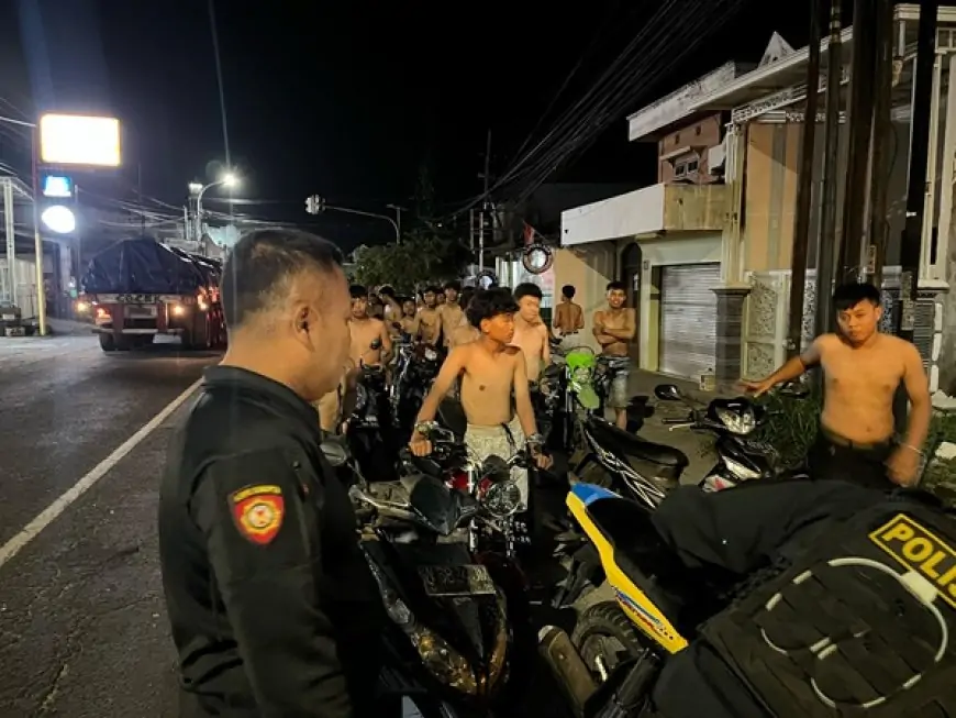 Balap Liar Dibubarkan, Tim Kalamunyeng Tangkap 56 Pemuda dan 33 Unit Motor