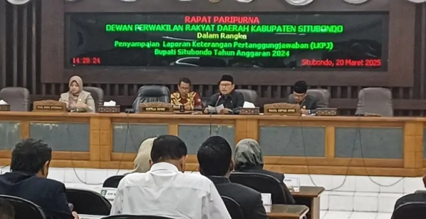 DPRD Situbondo Gelar Paripurna LKPJ 2024, Wabup Ulfi Soroti Perlambatan Ekonomi