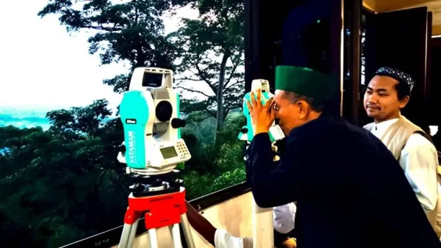Penentuan 1 Syawal 1446 H, Tertutup Awan Hilal Tidak Terlihat di Bukit Condrodipo Gresik