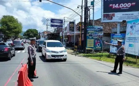 Antisipasi Kemacetan Jelang Arus Balik, Polres Trenggalek Terapkan Rekayasa Lalu Lintas