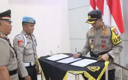 Kapolsek Kampak Berganti, Kapolres Trenggalek Tekankan Pentingnya Sinergi dan Kompetensi