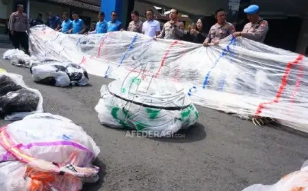 Polres Tulungagung Sita 39 Balon Udara Liar, 7 Warga Jadi Tersangka