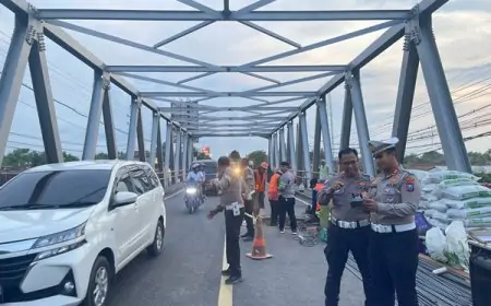 Lubang di Jembatan Pajarakan, Polres Probolinggo Siagakan Personel dan Jalur Alternatif
