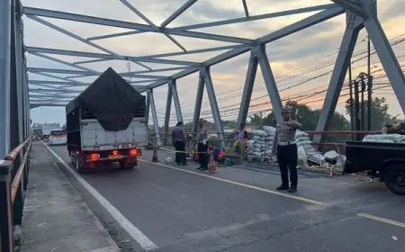 Jembatan Pajarakan Kembali Normal, Lalu Lintas Dua Arah Lancar Tanpa Hambatan
