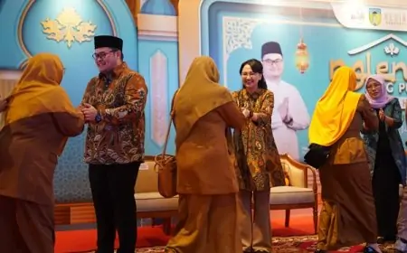 Pegawai Pemkab Kediri dan Instansi Vertikal Halal Bihalal Bareng Mas Dhito di Pendopo