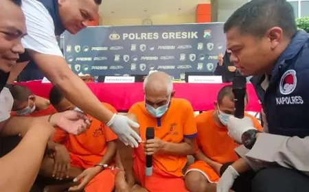 Polres Gresik Ringkus 6 Residivis Narkoba, Sita 16 Gram Barbuk Sabu