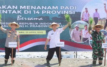 Trenggalek Siap Jadi Lumbung Padi, Kapolres Dukung Tanam Serentak di 14 Provinsi