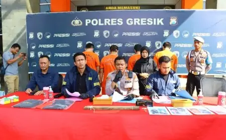 Kasus Pengeroyokan, Polres Gresik Tangkap Empat Anggota LSM Laskar Sakera