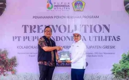 Hijaukan Gejos, Kolaborasi Pemkab Gresik dan BUMN Ruang Hijau Edukatif 