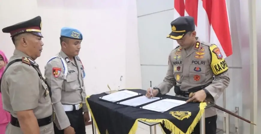 Kapolsek Kampak Berganti, Kapolres Trenggalek Tekankan Pentingnya Sinergi dan Kompetensi
