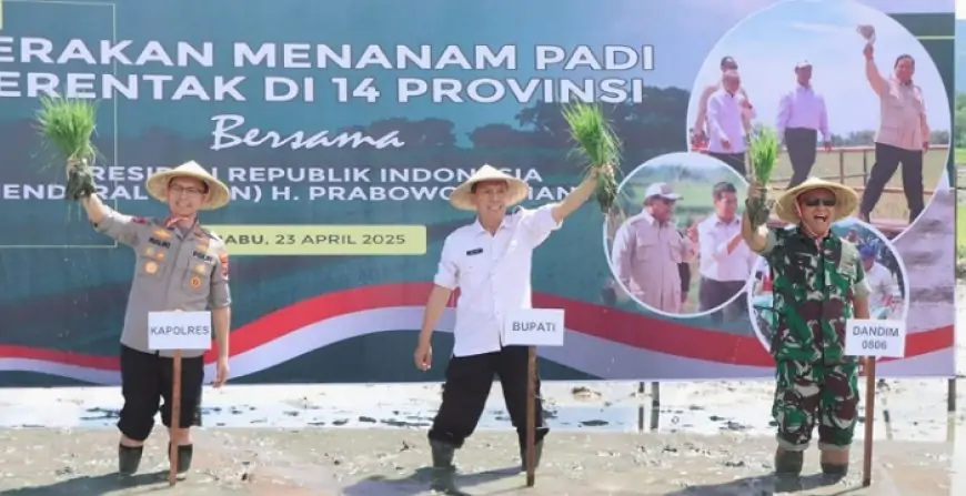 Trenggalek Siap Jadi Lumbung Padi, Kapolres Dukung Tanam Serentak di 14 Provinsi