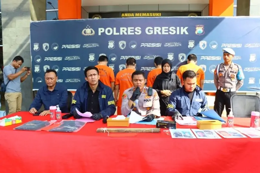 Kasus Pengeroyokan, Polres Gresik Tangkap Empat Anggota LSM Laskar Sakera