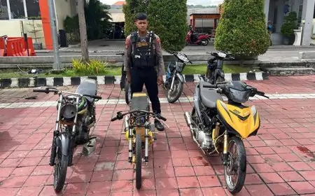 Balap Liar Dibubarkan Polres Gresik, Tiga Motor Diamankan