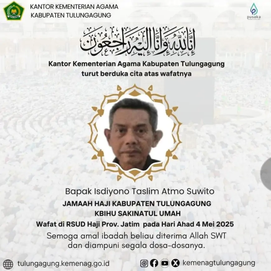 CJH Tulungagung Meninggal di RSUD Haji Surabaya, Pernah Operasi Paska Kecelakaan Sebelum Keberangkatan
