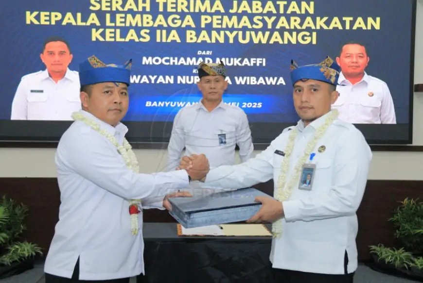 Tongkat Komando Lapas Banyuwangi Bergeser dari Mukaffi ke I Wayan Nurasta Wibawa