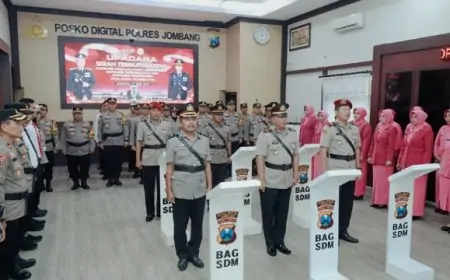 Sertijab Pejabat Polres Jombang Dipimpin Kapolres Ardi Kurniawan